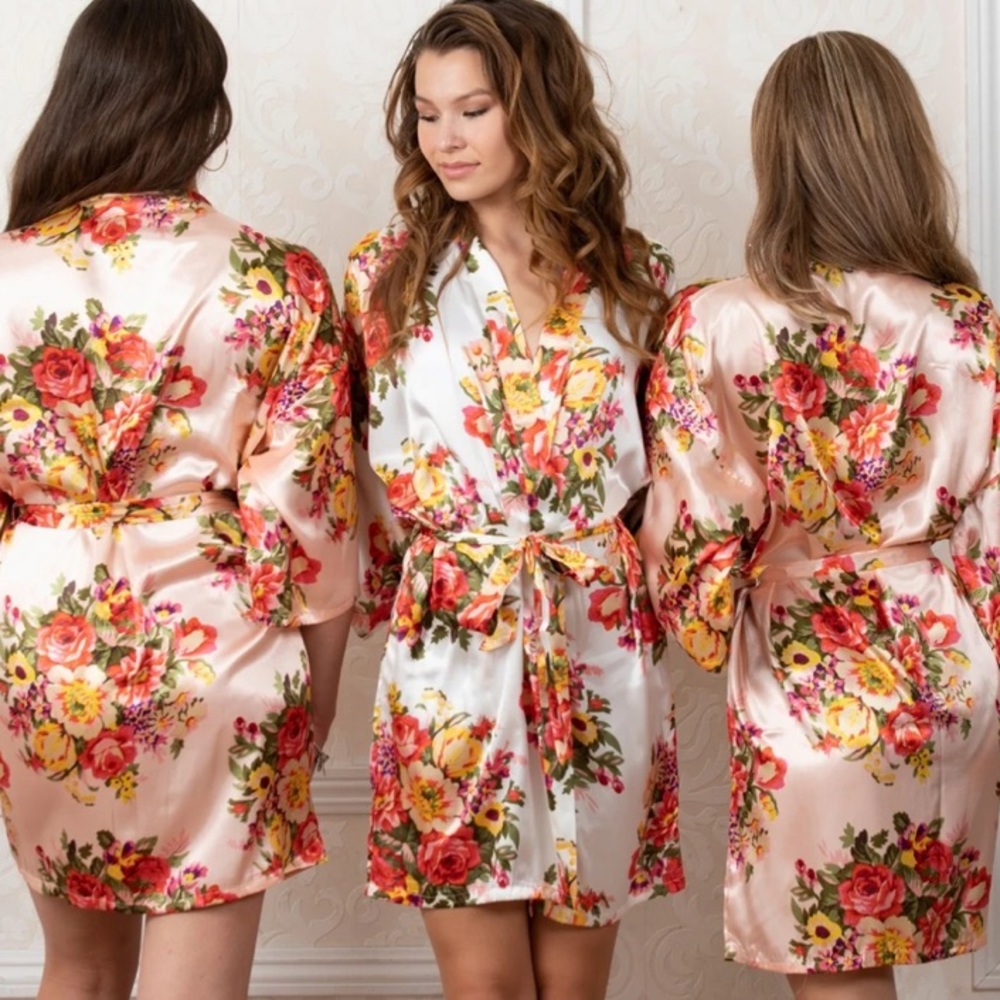 Floral Silk Robe